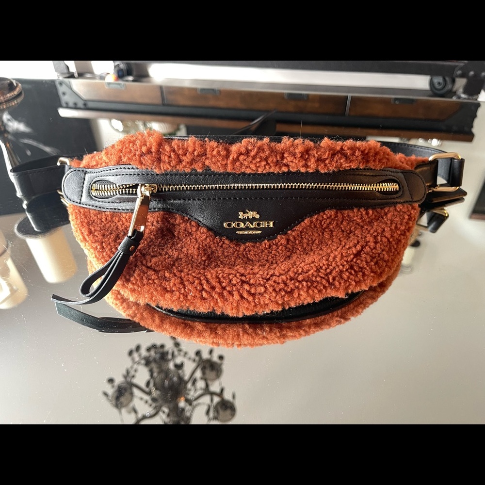 Coach shearling Fanny pack.